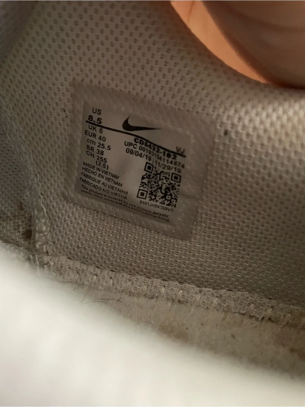 Nike Air White and Black Low-Top Sneakers